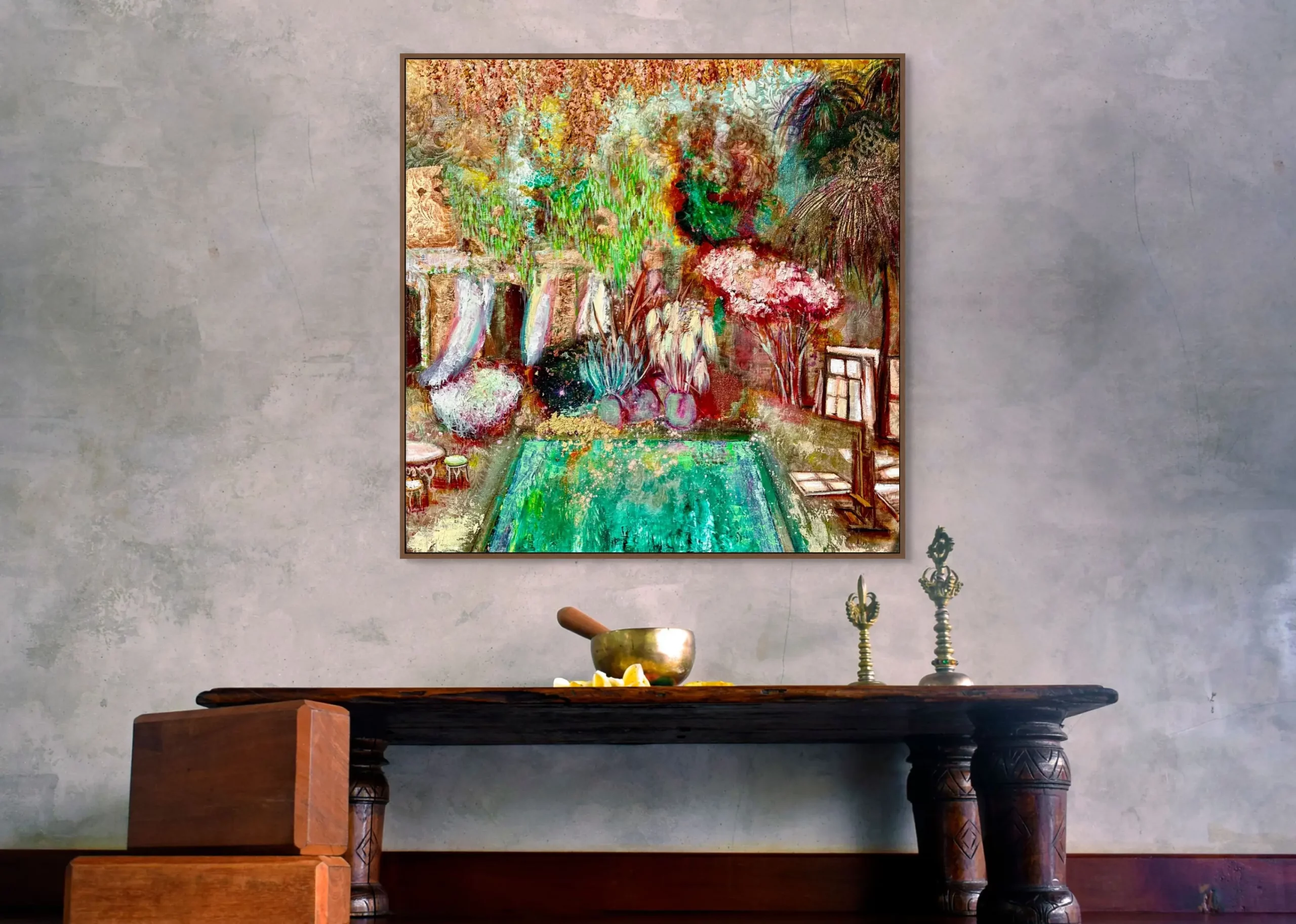 art garden, 2024, 100 x 100 cm